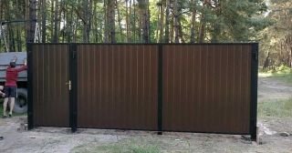 Купить распашные ворота из профнастила Назарово, цена от 2759 руб.